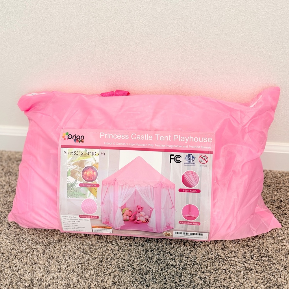 NEW, NEVER USED Pink Princess Castle Tent Playhouse